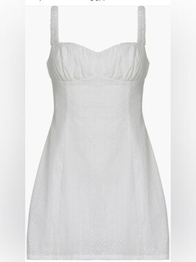 Lioness Olsen Eyelet Embroidery Mini Dress
